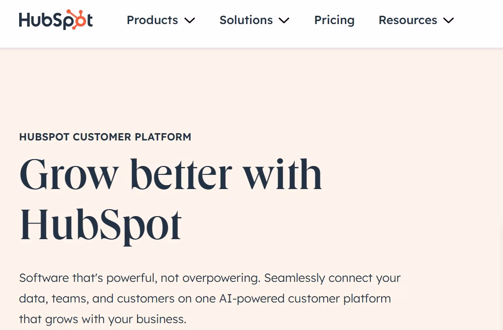 HubSpot Home Page Hyper Content Hubspot Home Page Screenshot