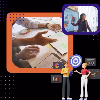 Icons Showing Marketing Strategy Planning Targeting and Promotion Steps