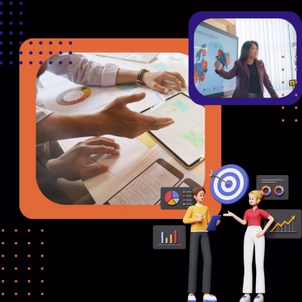 Icons Showing Marketing Strategy Planning Targeting and Promotion Steps