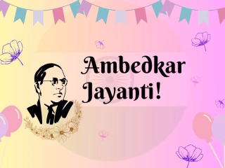 Portrait of Dr Br Ambedkar with Ambedkar Jayanti 2025 Quote