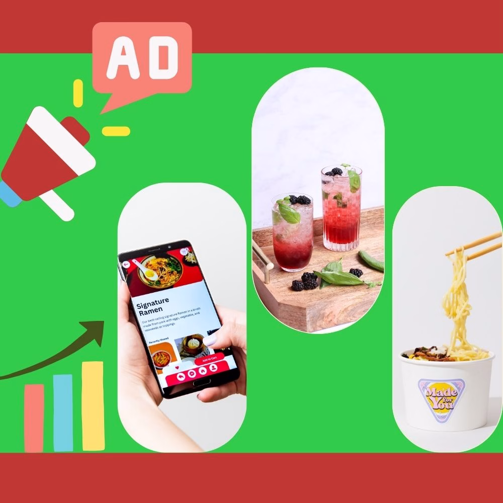 Icons of Food Beverages Digital Marketing Tools and Creative Brand Campaigns