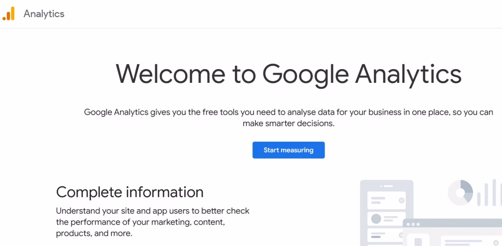 Google Analytics Home Page Hyper Content Home Page of Google Analytics