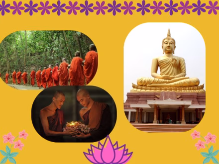 Buddha Purnima 2025 Peaceful Wishes Quotes and Spiritual Greetings Hyper Content Lord Buddha Statue with Glowing Lamps and Happy Buddha Purnima Wishes Text