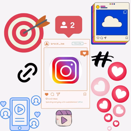 Visual Representation of an Instagram Marketing Strategy Showing Content Creation Audience Engagement and Conversion Flow