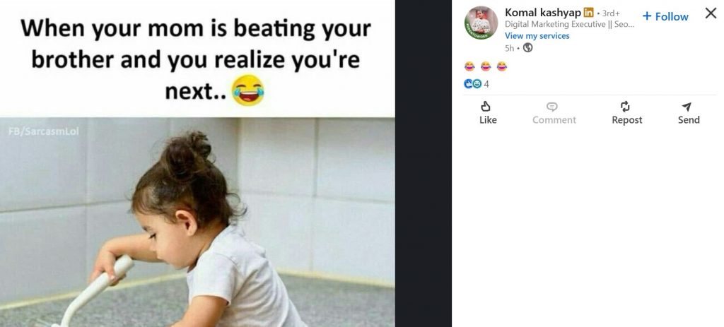Example of Short Form Writing for Social Media Hyper Content Blog Screenshot of a Short Social Media Post As a Writing Example