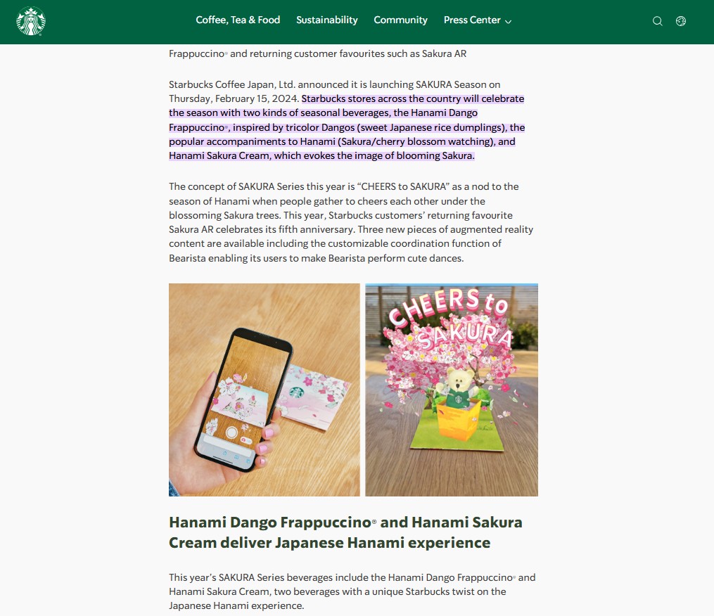 Sakura Blossom Frappuccino Campaign Hyper Content Blog Starbucks Sakura Blossom Frappuccino in Cherry Blossom themed Cup