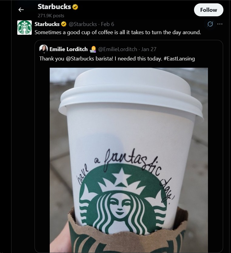 Starbucks Social Media Reposts Hyper Content Blog Starbucks Reposting Customer Content on Social Media