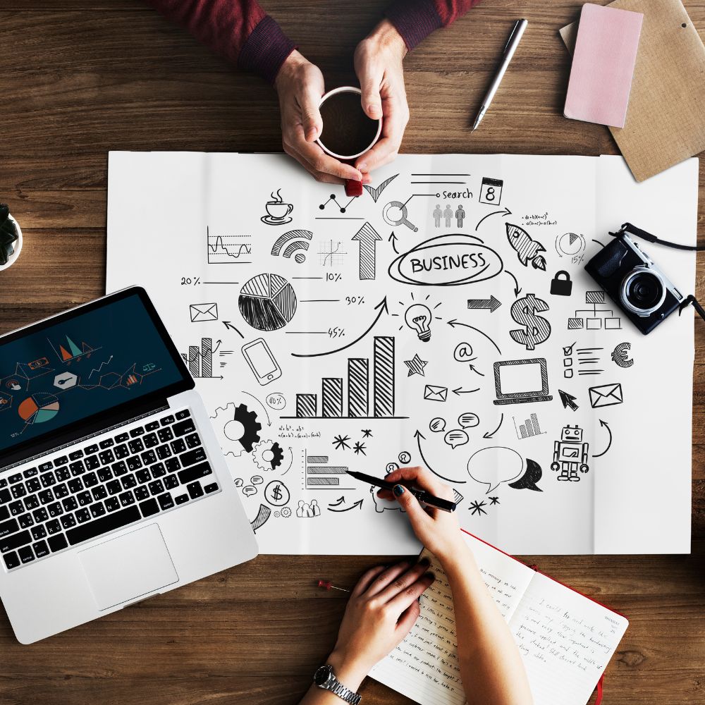 Diagram Explaining the Connection Between Content Strategy and Content Marketing with Examples