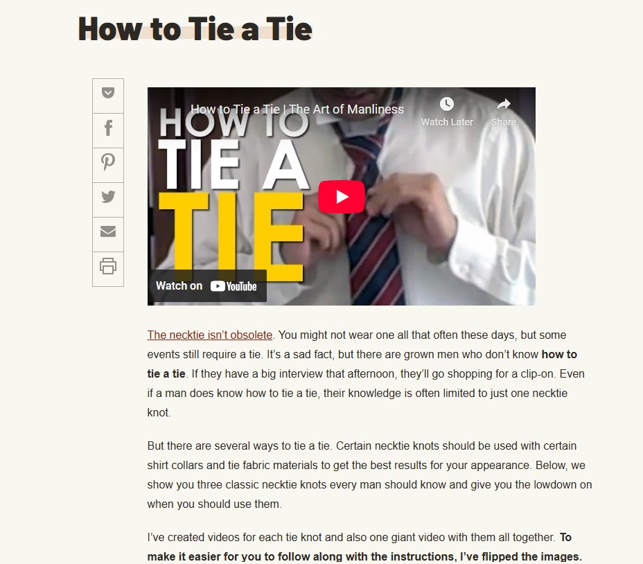 Step by step Image of How to Tie a Necktie