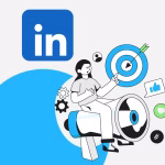Illustration of Linkedin Marketing Strategy Showing B2b Networking Content Marketing Data driven Targeting and Professional Audience Engagement