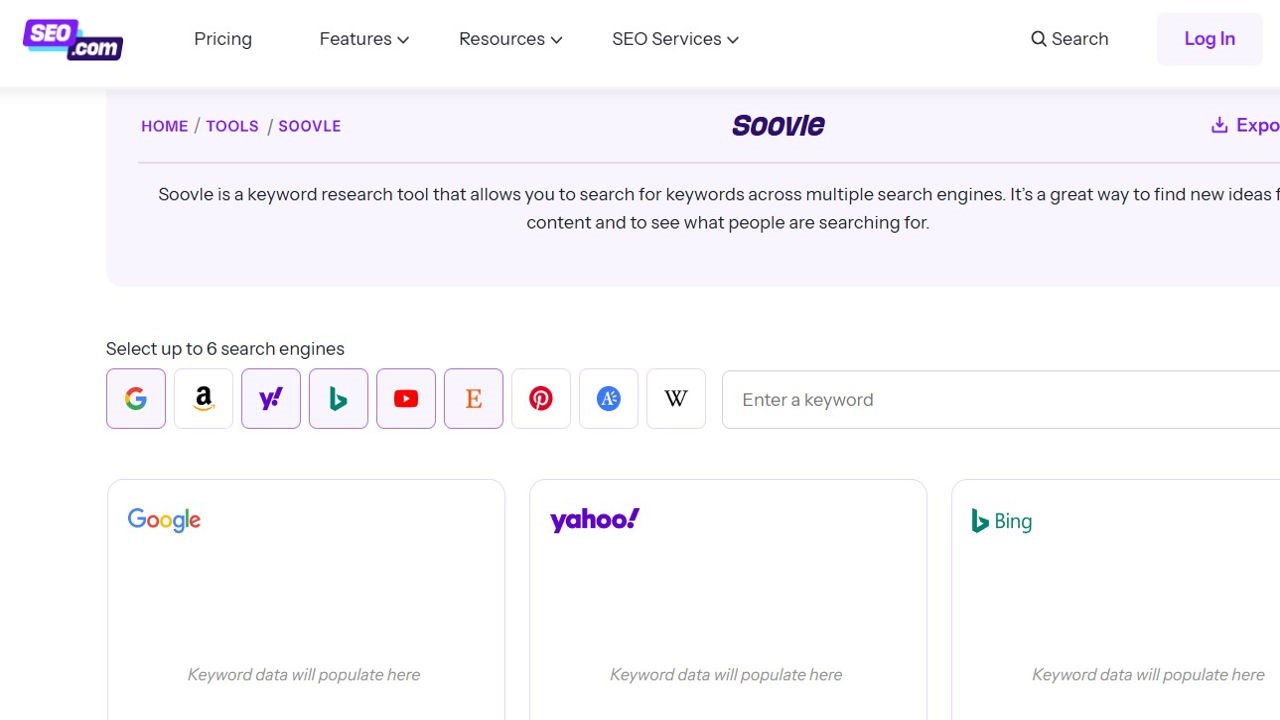 Image highlighting home page of Soovle Hyper Content Blog Home Page of Soovle