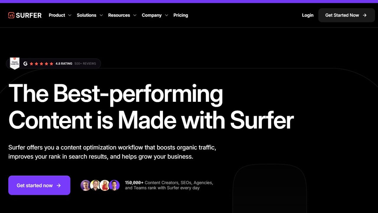 Image highlighting home page of Keyword Surfer Hyper Content Blog Home Page of Keyword Surfer