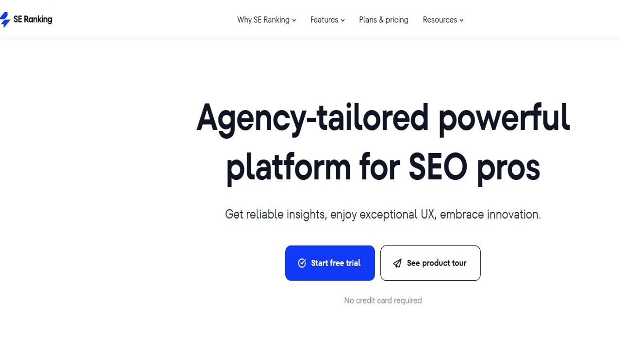 Image highlighting home page of SE Ranking Hyper Content Blog Home Page of Se Ranking