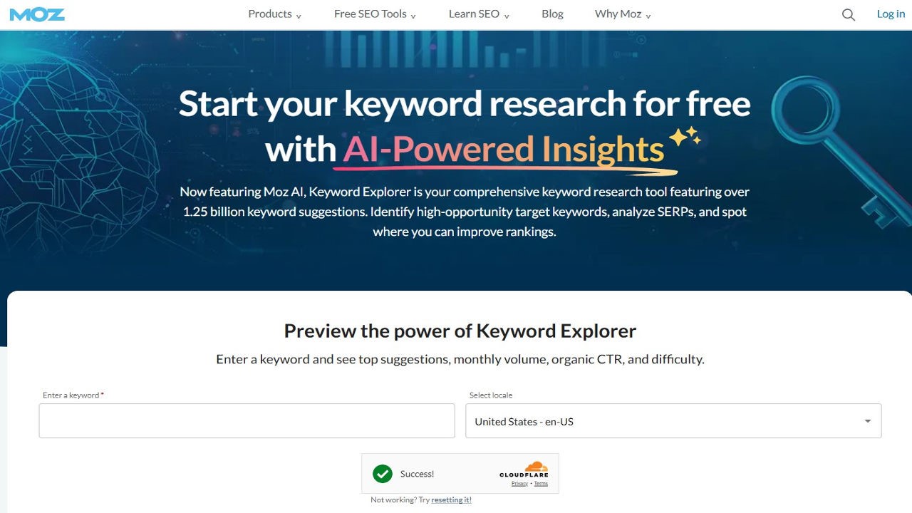 Image highlighting home page of Moz Hyper Content Blog Home Page of Moz