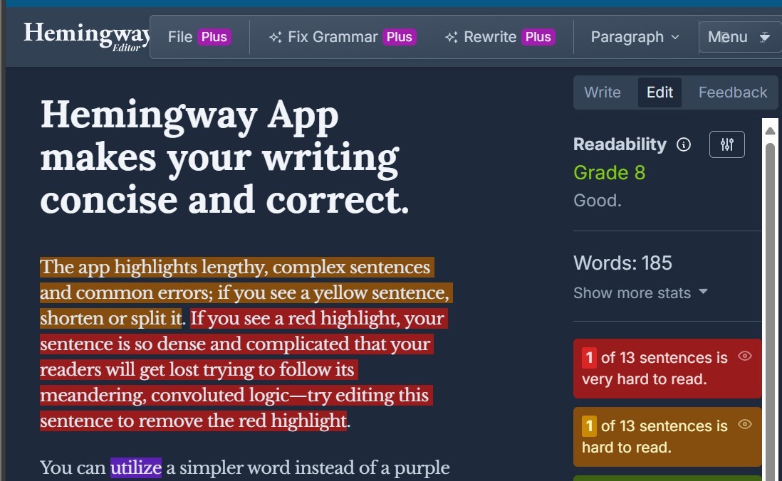 hemingwayeditortool Hyper Content Blog Hemingway Home Page Image
