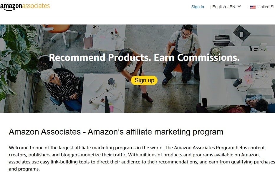 amazonassociateshomepage Hyper Content Blog Home Page of Amazon Associates