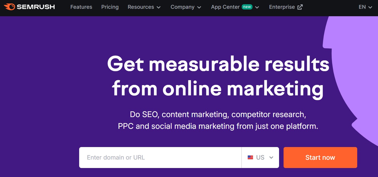 SEMrushhomepage Hyper Content Blog Home Page of Semrush