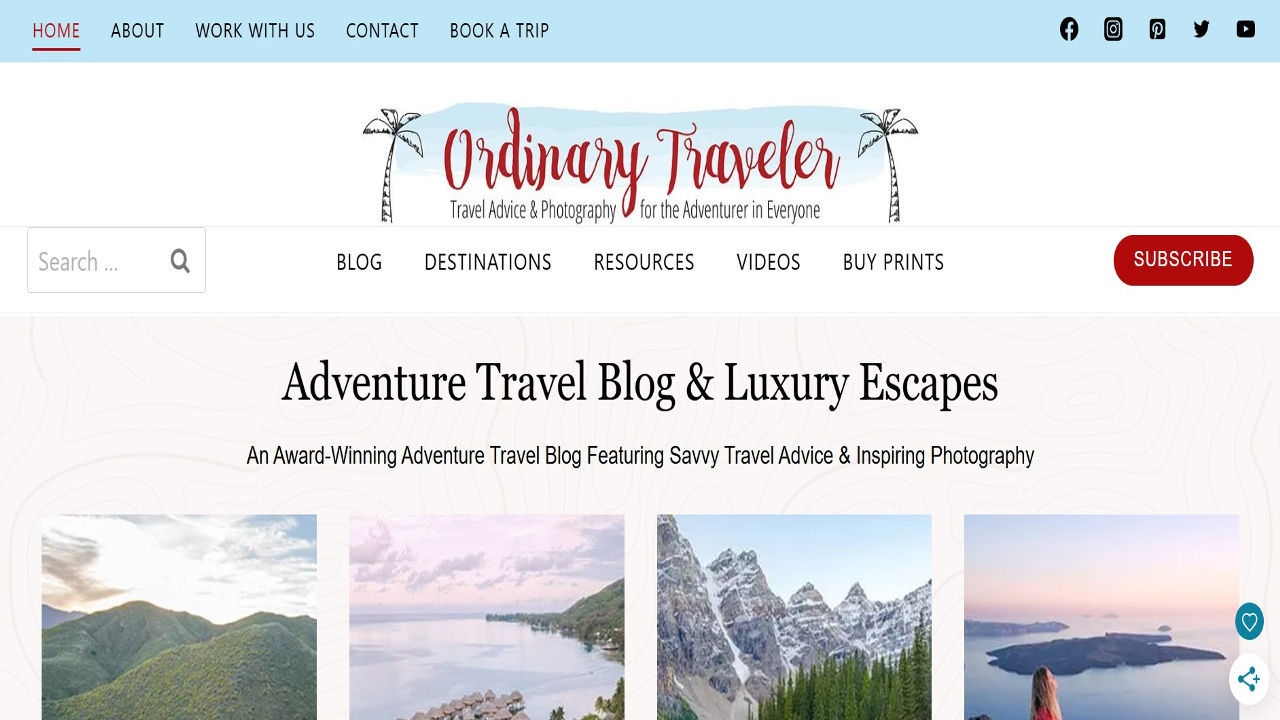 Ordinary traveler outdoor adventure blog Hyper Content Blog Homepage of Ordinary Traveler Blog