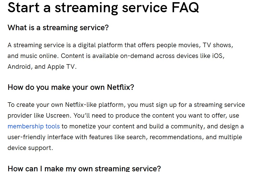 FAQsectionofuscreen Hyper Content Blog Uscreen Faq Section from a Blog