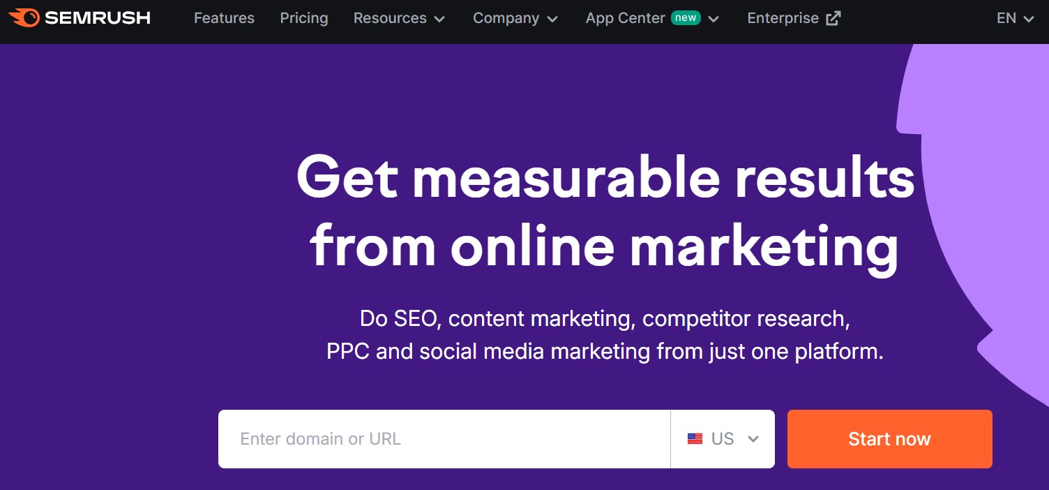 SEMrushhomepage Hyper Content Blog Home Page of Semrush