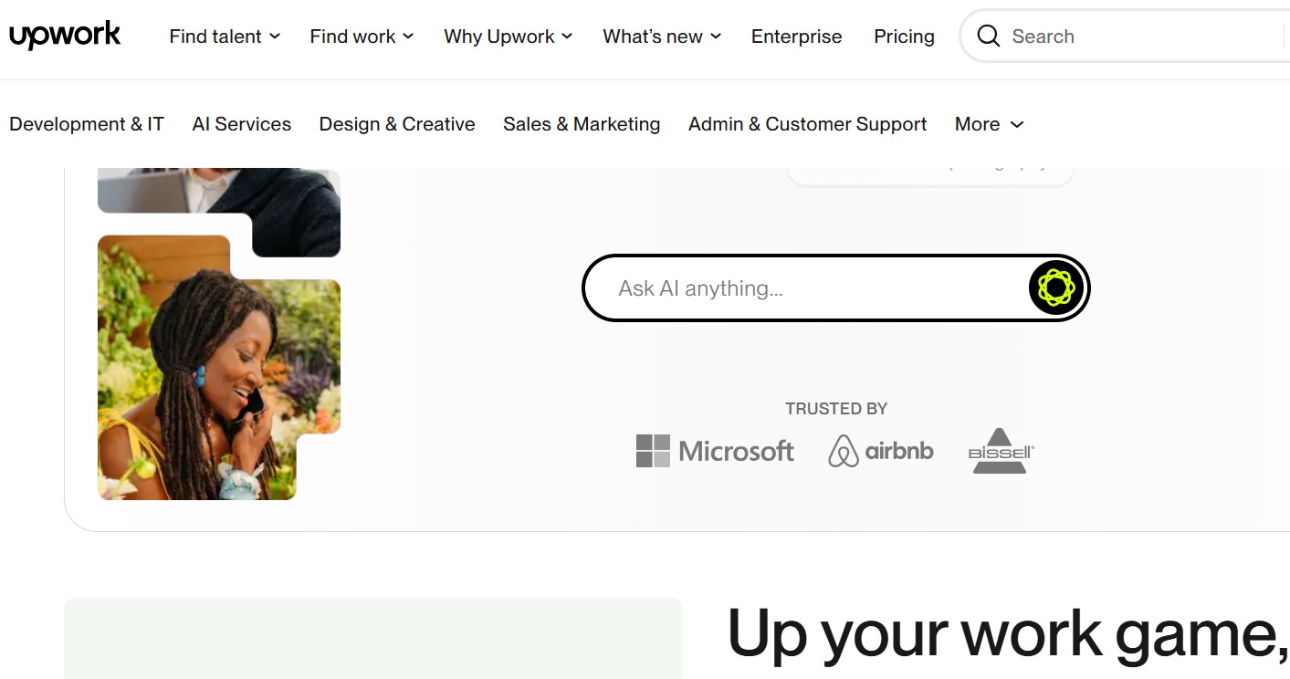 upworkhomepage Hyper Content Blog Home Page of Upwork