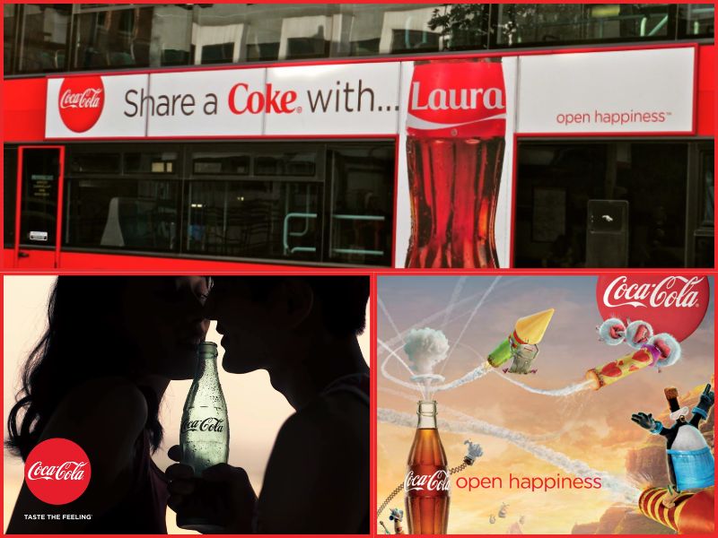 CocaColas Share a Coke Campaign Hyper Content Blog a share a Coke Bottle with a Popular Name Printed Placed on a Café Table