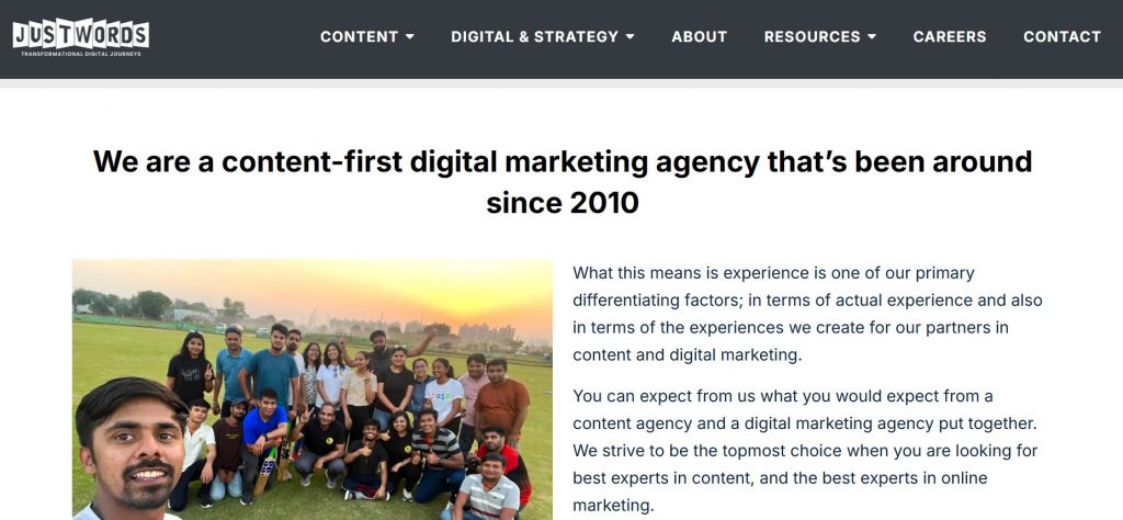 Justwords Content Writing Company in India Hyper Content Blog Justwords Agency with Content Marketing and Blog Writing Expertise
