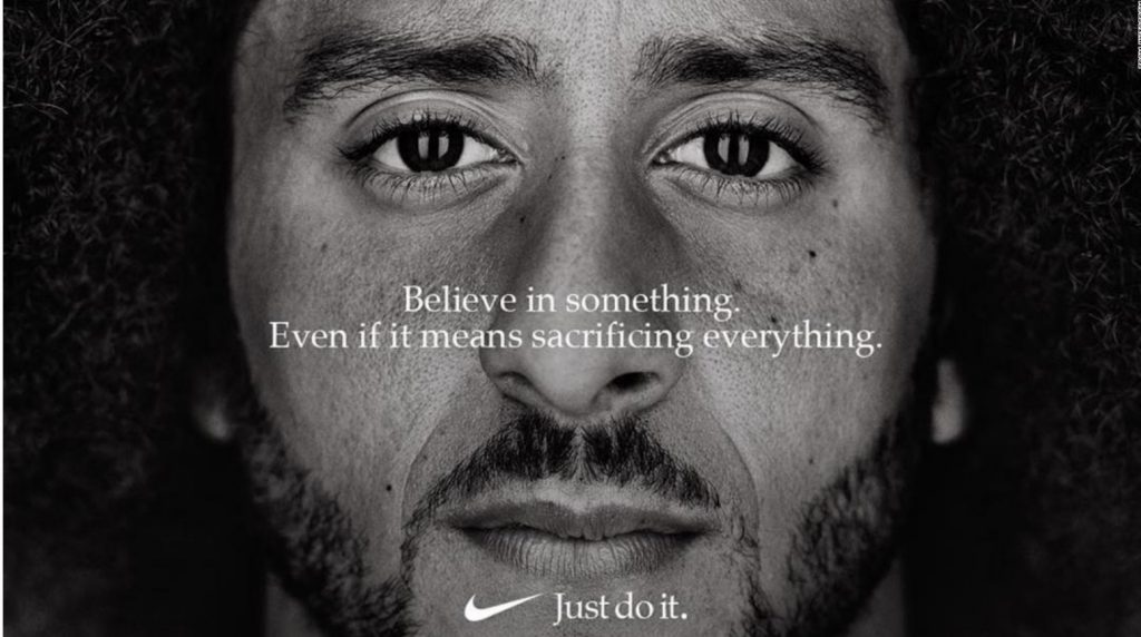 Colin Kaepernick in Nikes Just Do It ad campaign with bold social justice message Hyper Content Blog just Do It Colin Kaepernick Campaign